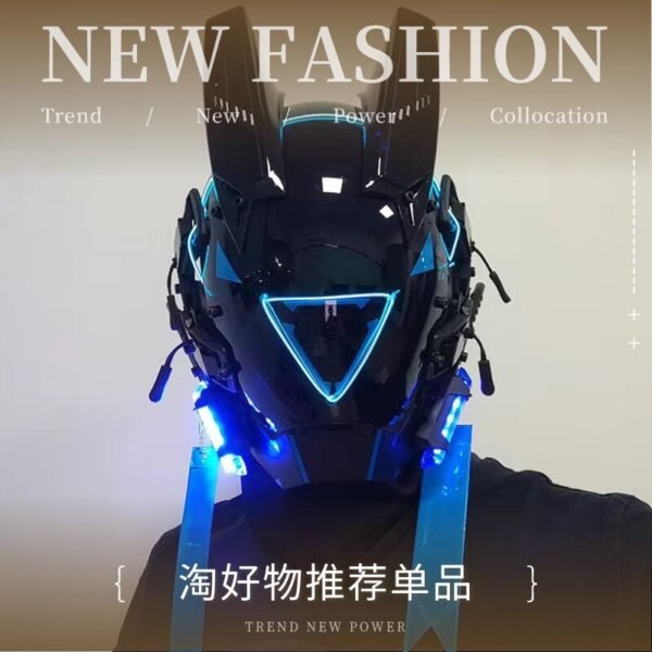 Cyberpunk Mask with LED Light - immagine 2